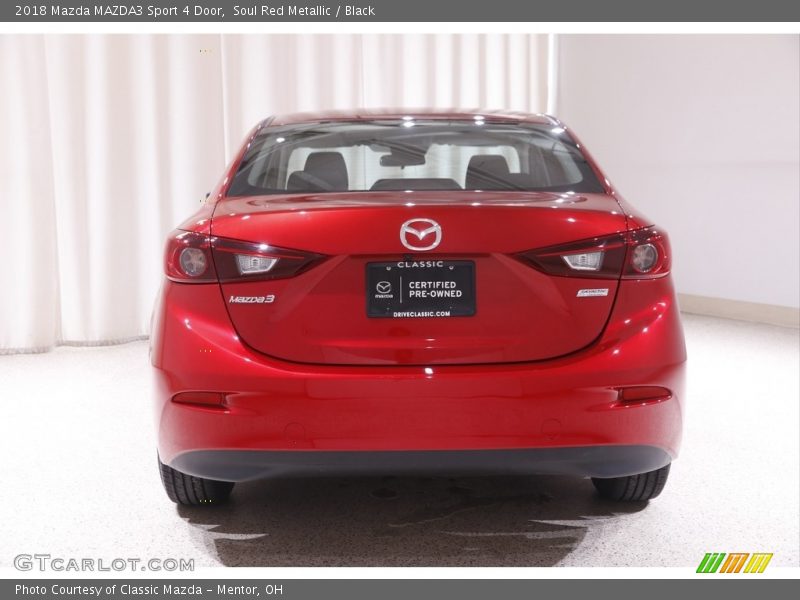 Soul Red Metallic / Black 2018 Mazda MAZDA3 Sport 4 Door