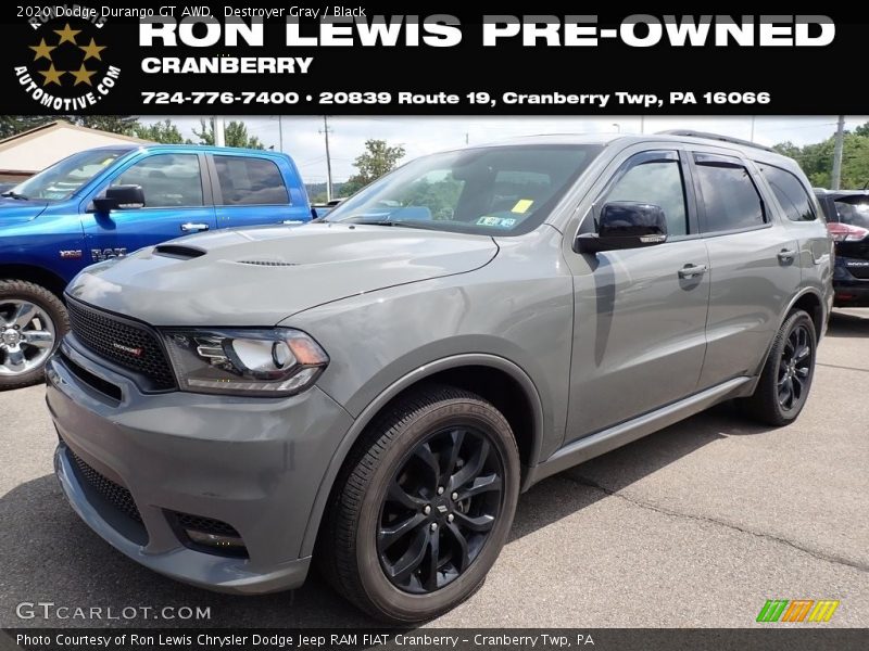 Destroyer Gray / Black 2020 Dodge Durango GT AWD