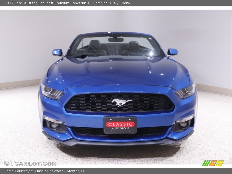 Lightning Blue / Ebony 2017 Ford Mustang EcoBoost Premium Convertible