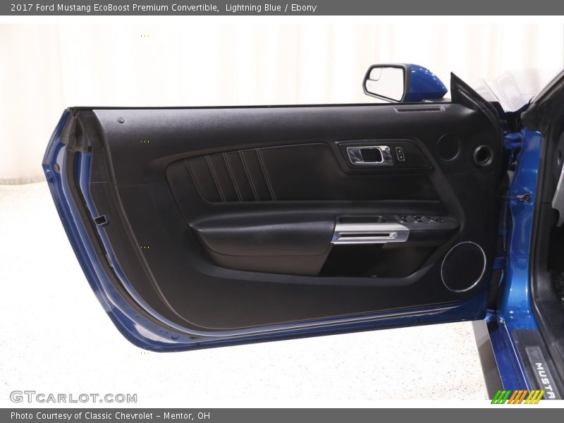 Lightning Blue / Ebony 2017 Ford Mustang EcoBoost Premium Convertible