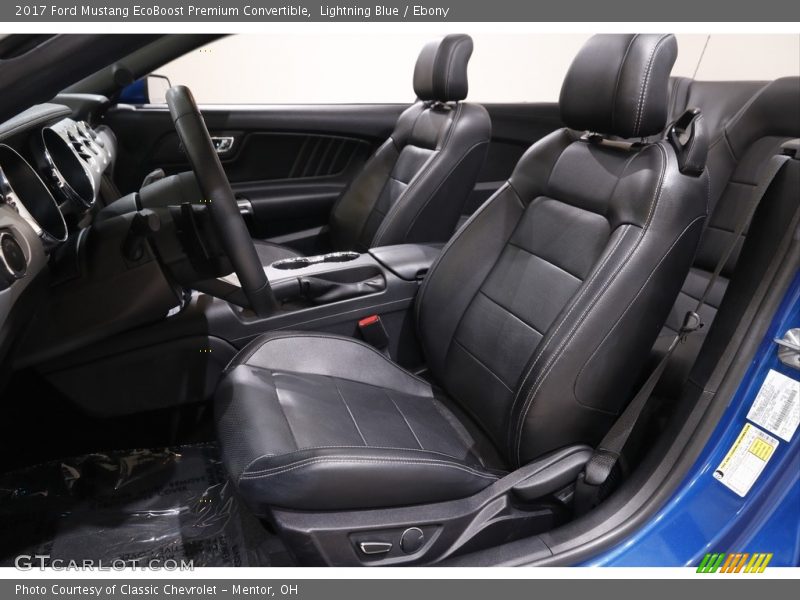 Lightning Blue / Ebony 2017 Ford Mustang EcoBoost Premium Convertible
