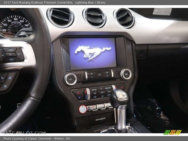 Lightning Blue / Ebony 2017 Ford Mustang EcoBoost Premium Convertible
