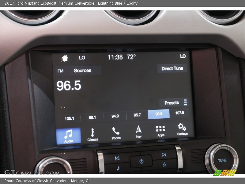Lightning Blue / Ebony 2017 Ford Mustang EcoBoost Premium Convertible