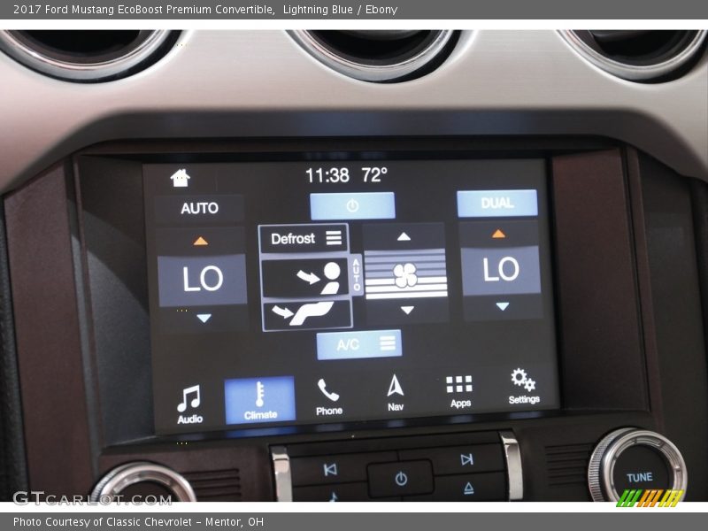 Lightning Blue / Ebony 2017 Ford Mustang EcoBoost Premium Convertible