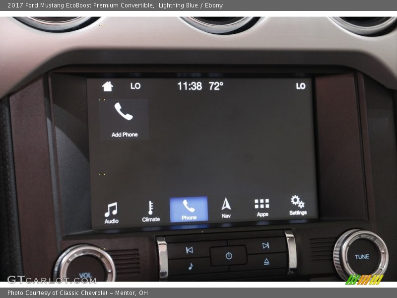 Lightning Blue / Ebony 2017 Ford Mustang EcoBoost Premium Convertible