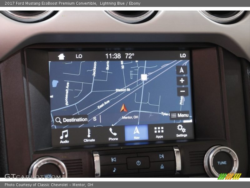 Lightning Blue / Ebony 2017 Ford Mustang EcoBoost Premium Convertible