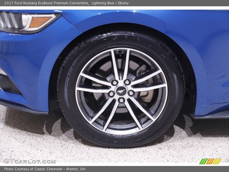 Lightning Blue / Ebony 2017 Ford Mustang EcoBoost Premium Convertible