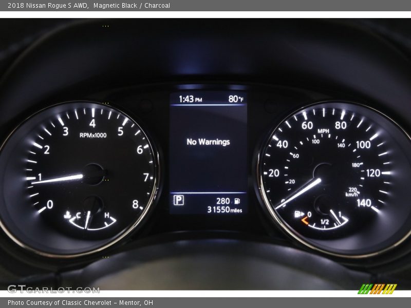 Magnetic Black / Charcoal 2018 Nissan Rogue S AWD