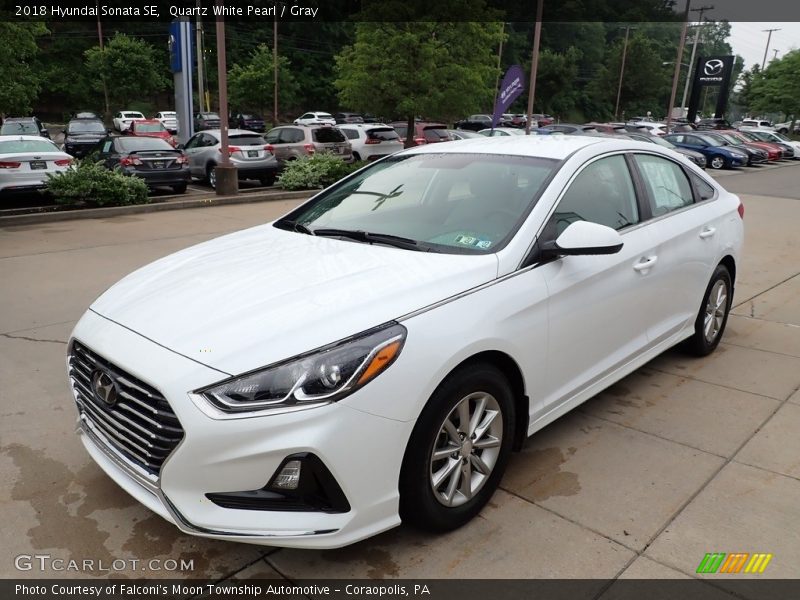 Quartz White Pearl / Gray 2018 Hyundai Sonata SE