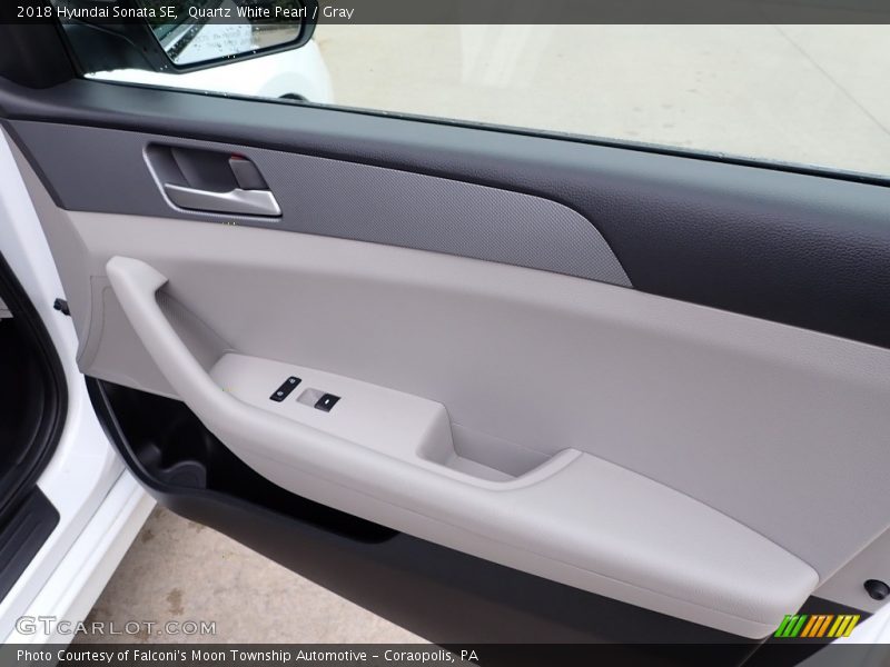 Quartz White Pearl / Gray 2018 Hyundai Sonata SE