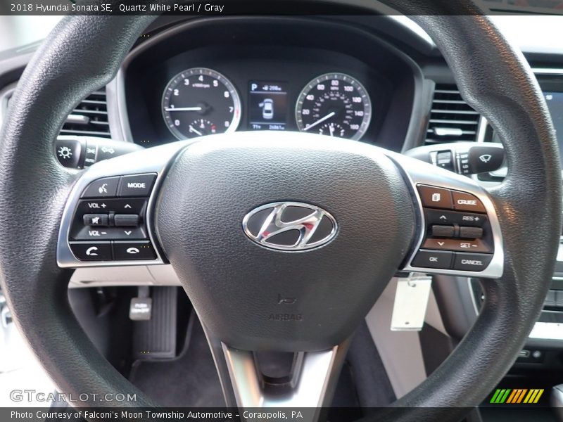 Quartz White Pearl / Gray 2018 Hyundai Sonata SE