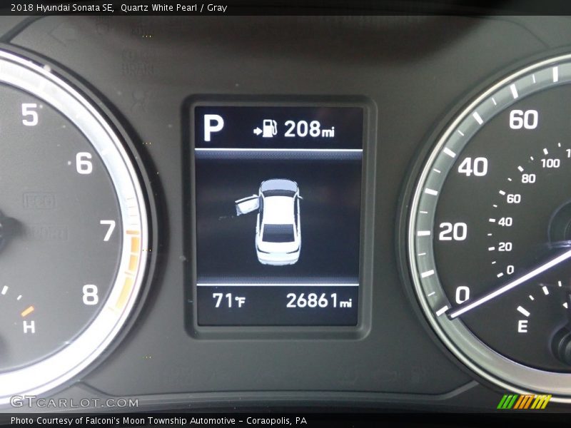 Quartz White Pearl / Gray 2018 Hyundai Sonata SE