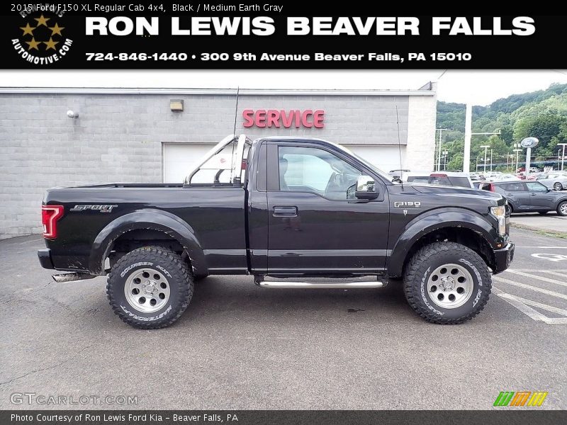 Black / Medium Earth Gray 2015 Ford F150 XL Regular Cab 4x4