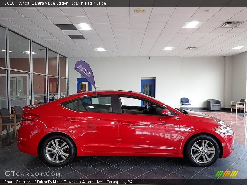 Scarlet Red / Beige 2018 Hyundai Elantra Value Edition