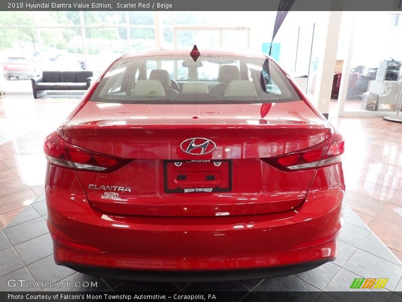 Scarlet Red / Beige 2018 Hyundai Elantra Value Edition