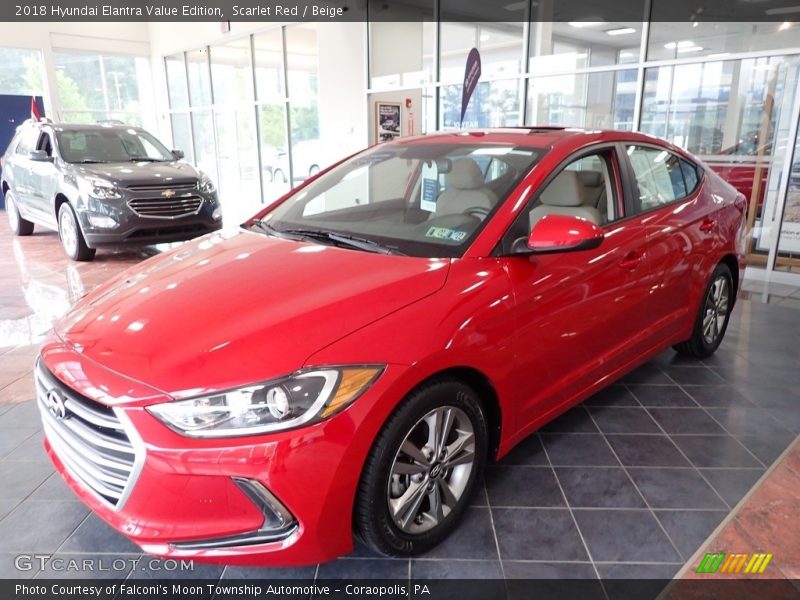Scarlet Red / Beige 2018 Hyundai Elantra Value Edition