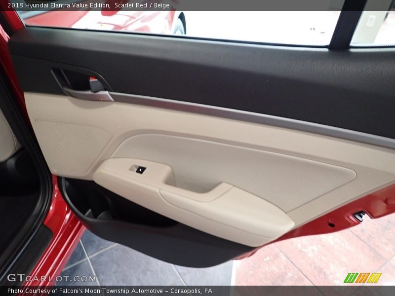 Scarlet Red / Beige 2018 Hyundai Elantra Value Edition