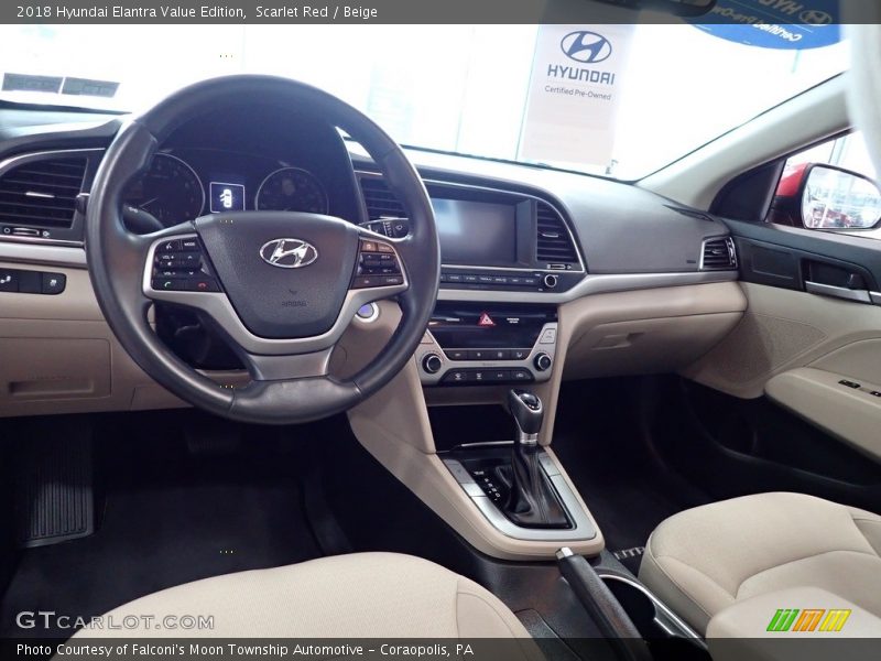 Scarlet Red / Beige 2018 Hyundai Elantra Value Edition