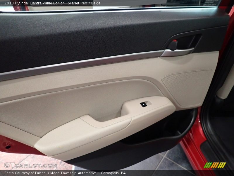 Scarlet Red / Beige 2018 Hyundai Elantra Value Edition
