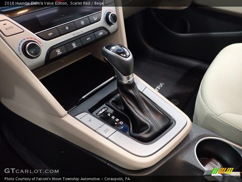 Scarlet Red / Beige 2018 Hyundai Elantra Value Edition