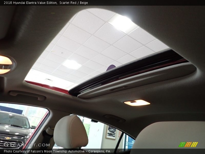 Scarlet Red / Beige 2018 Hyundai Elantra Value Edition