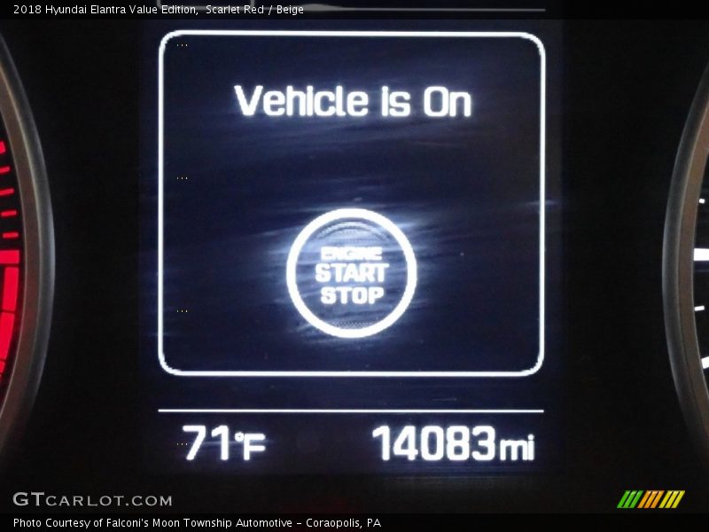 Scarlet Red / Beige 2018 Hyundai Elantra Value Edition