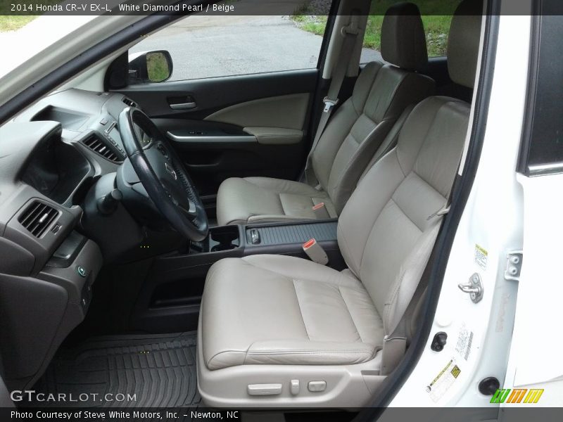 White Diamond Pearl / Beige 2014 Honda CR-V EX-L