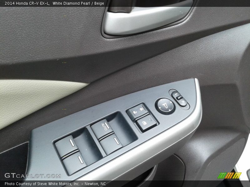 White Diamond Pearl / Beige 2014 Honda CR-V EX-L