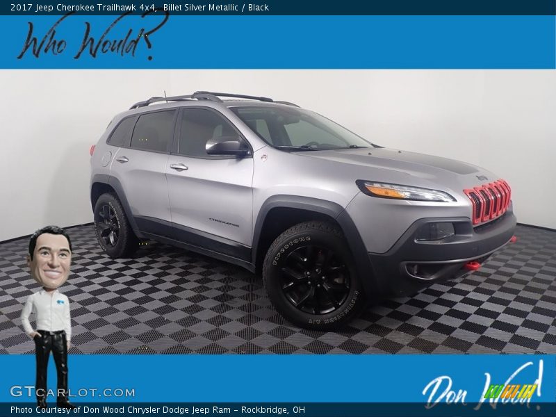 Billet Silver Metallic / Black 2017 Jeep Cherokee Trailhawk 4x4