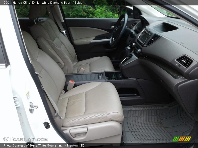 White Diamond Pearl / Beige 2014 Honda CR-V EX-L