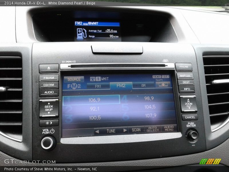 White Diamond Pearl / Beige 2014 Honda CR-V EX-L