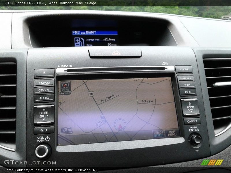 White Diamond Pearl / Beige 2014 Honda CR-V EX-L
