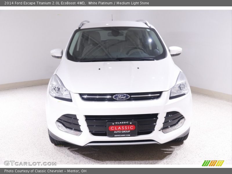 White Platinum / Medium Light Stone 2014 Ford Escape Titanium 2.0L EcoBoost 4WD