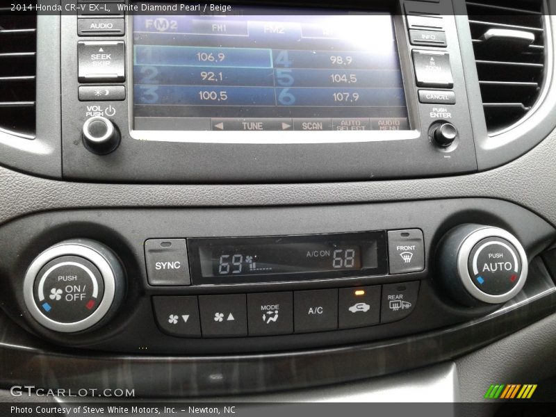 White Diamond Pearl / Beige 2014 Honda CR-V EX-L