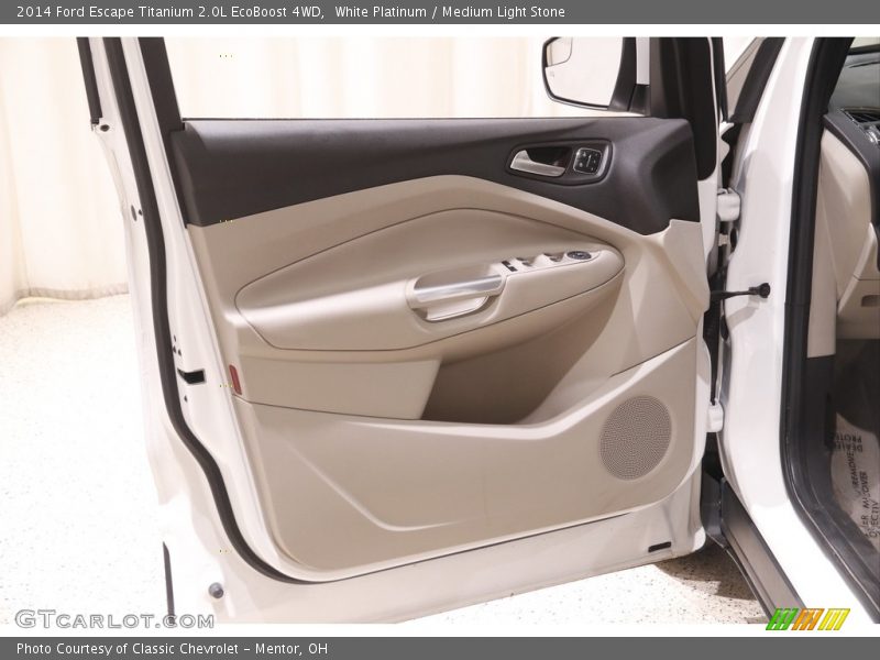 White Platinum / Medium Light Stone 2014 Ford Escape Titanium 2.0L EcoBoost 4WD