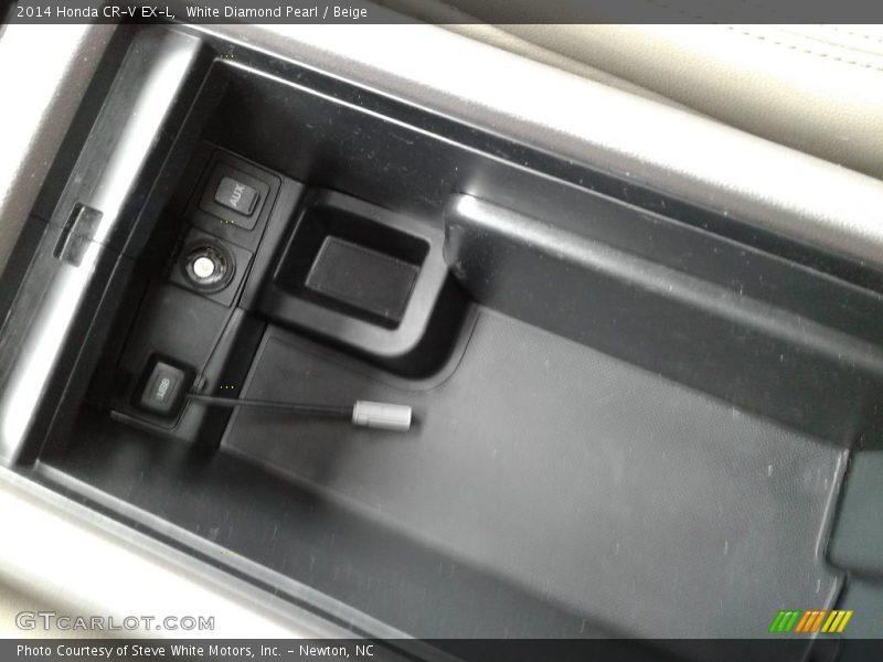 White Diamond Pearl / Beige 2014 Honda CR-V EX-L