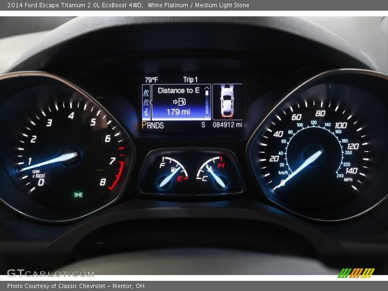 White Platinum / Medium Light Stone 2014 Ford Escape Titanium 2.0L EcoBoost 4WD