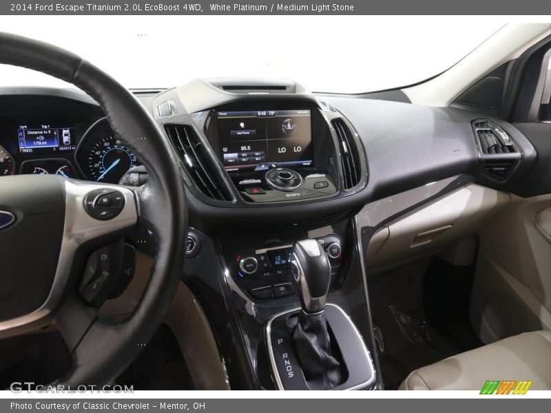 White Platinum / Medium Light Stone 2014 Ford Escape Titanium 2.0L EcoBoost 4WD