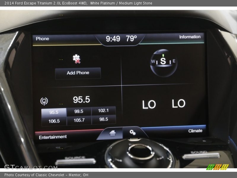White Platinum / Medium Light Stone 2014 Ford Escape Titanium 2.0L EcoBoost 4WD