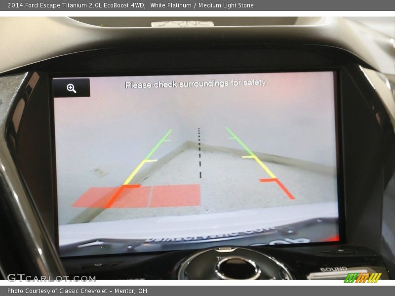 White Platinum / Medium Light Stone 2014 Ford Escape Titanium 2.0L EcoBoost 4WD