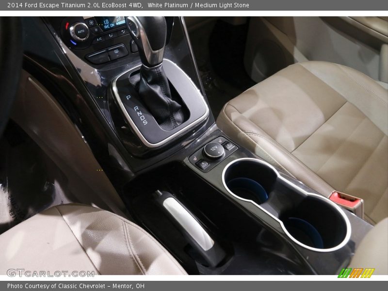 White Platinum / Medium Light Stone 2014 Ford Escape Titanium 2.0L EcoBoost 4WD