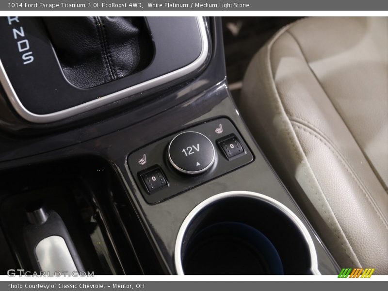 White Platinum / Medium Light Stone 2014 Ford Escape Titanium 2.0L EcoBoost 4WD