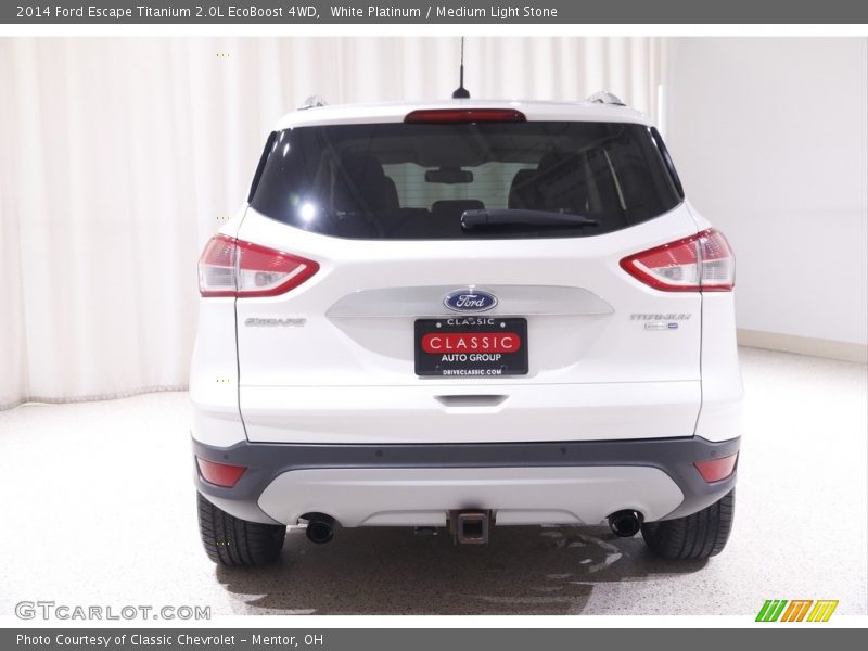 White Platinum / Medium Light Stone 2014 Ford Escape Titanium 2.0L EcoBoost 4WD