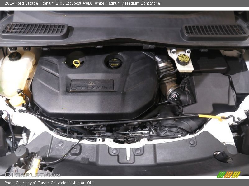 White Platinum / Medium Light Stone 2014 Ford Escape Titanium 2.0L EcoBoost 4WD