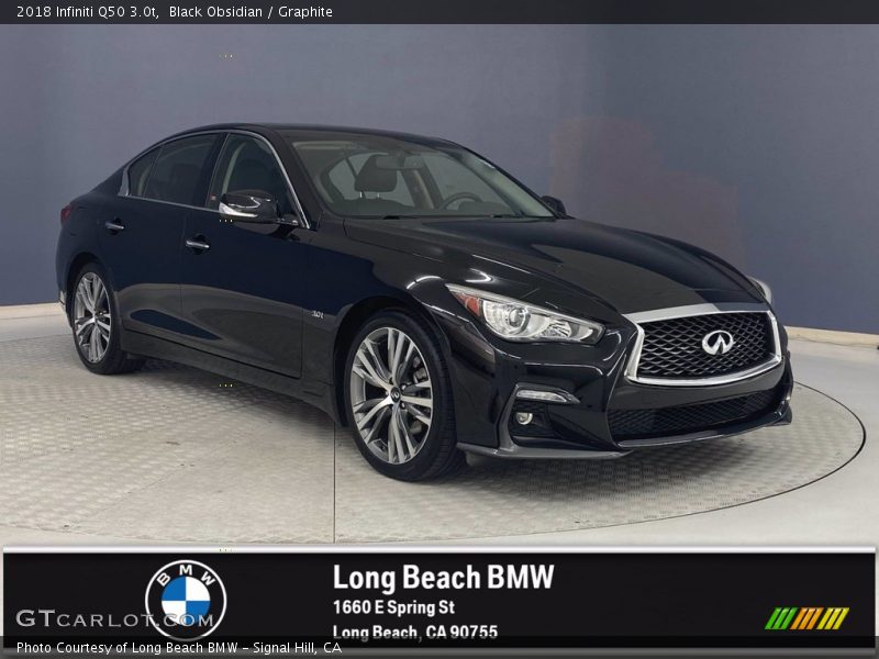 Black Obsidian / Graphite 2018 Infiniti Q50 3.0t