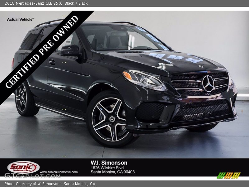 Black / Black 2018 Mercedes-Benz GLE 350