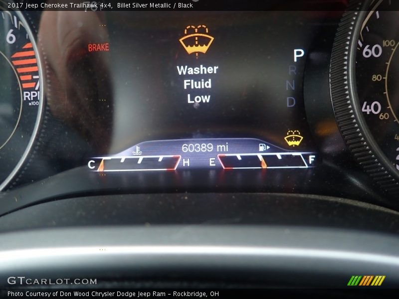 Billet Silver Metallic / Black 2017 Jeep Cherokee Trailhawk 4x4