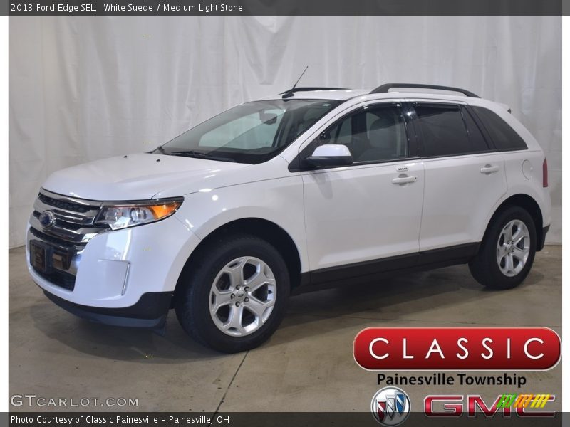 White Suede / Medium Light Stone 2013 Ford Edge SEL