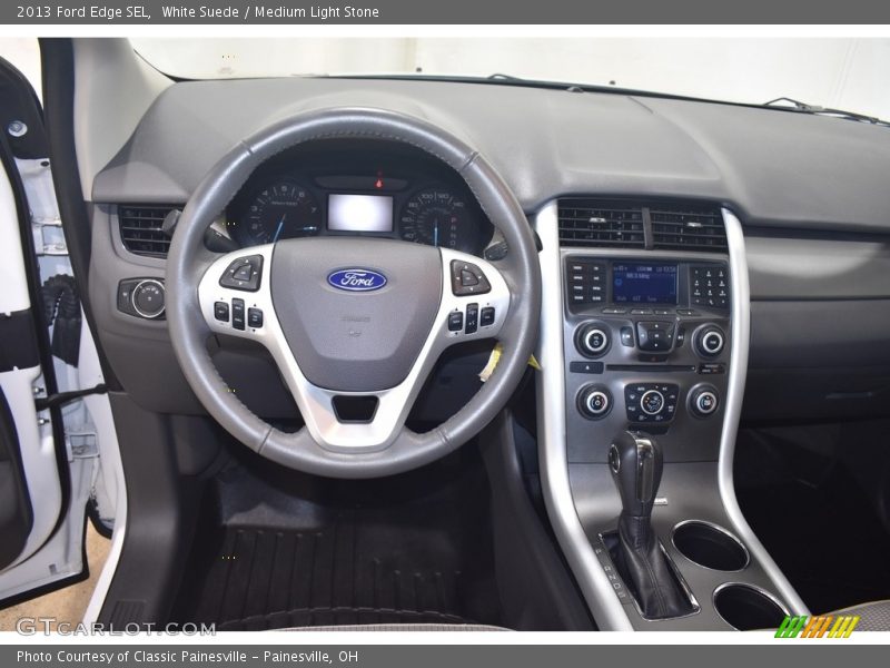 White Suede / Medium Light Stone 2013 Ford Edge SEL