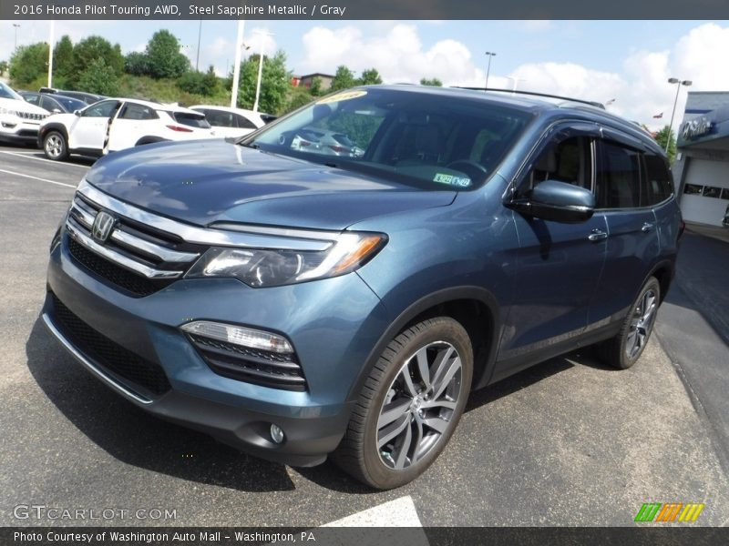 Steel Sapphire Metallic / Gray 2016 Honda Pilot Touring AWD